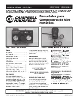 Предварительный просмотр 9 страницы Campbell Hausfeld CW301300AJ Operating Instructions And Parts Manual
