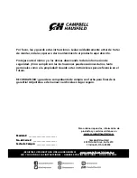 Preview for 42 page of Campbell Hausfeld DC01001 Operating Instructions And Parts Manual