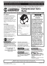 Предварительный просмотр 11 страницы Campbell Hausfeld DC0300 Series Operating Instructions And Parts List Manual