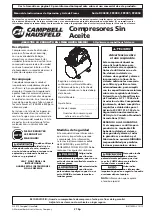 Preview for 21 page of Campbell Hausfeld DC0300 Series Operating Instructions And Parts List Manual