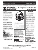 Preview for 25 page of Campbell Hausfeld DC040000 Operating Instructions And Parts Manual