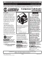 Предварительный просмотр 25 страницы Campbell Hausfeld DC040000 Operating Instructions And Parts Manual