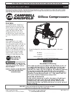 Предварительный просмотр 1 страницы Campbell Hausfeld DC0801 Operating Instructions And Parts Manual