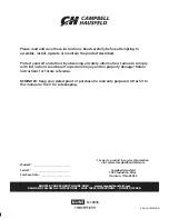 Предварительный просмотр 2 страницы Campbell Hausfeld DC080500 Operating Instructions And Parts Manual