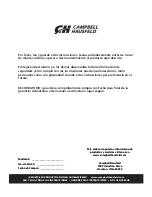Preview for 42 page of Campbell Hausfeld DC130010 Operating Instructions And Parts Manual