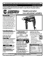 Preview for 14 page of Campbell Hausfeld DG190600CK S Operating Instructions And Parts Manual