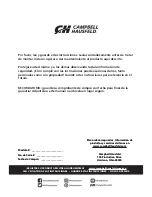 Preview for 48 page of Campbell Hausfeld DW3130 Operating Instructions And Parts Manual