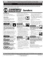 Campbell Hausfeld FHT504 Operating Instructions Manual предпросмотр