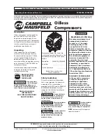 Campbell Hausfeld FP202800 Operating Instructions And Parts List Manual preview