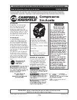 Preview for 17 page of Campbell Hausfeld FP202800 Operating Instructions And Parts List Manual