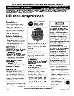 Preview for 1 page of Campbell Hausfeld FP202801 Operating Instructions And Parts Manual