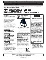 Preview for 1 page of Campbell Hausfeld FP204100 Operating Instructions And Parts Manual