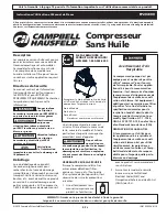 Preview for 9 page of Campbell Hausfeld FP204100 Operating Instructions And Parts Manual