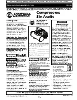 Preview for 17 page of Campbell Hausfeld FP209800 Operating Instructions And Parts Manual