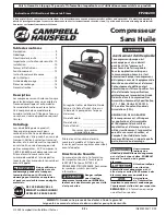 Предварительный просмотр 9 страницы Campbell Hausfeld FP260200 Operating Instructions And Parts Manual