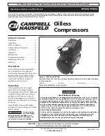 Campbell Hausfeld FP2603 Operating Instructions And Parts Manual предпросмотр