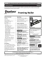 Campbell Hausfeld Framing Nailer IFN21950 Operating Instructions Manual предпросмотр