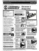 Предварительный просмотр 9 страницы Campbell Hausfeld Framing Nailer JB3495 Operating Instructions Manual