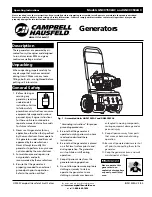 Preview for 1 page of Campbell Hausfeld GN301502AC Operating Instructions Manual