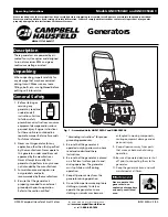 Preview for 1 page of Campbell Hausfeld GN30c502AC Operating Instructions Manual