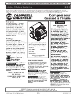 Предварительный просмотр 13 страницы Campbell Hausfeld HL540200 Operating Instructions And Parts Manual