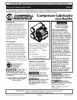 Preview for 25 page of Campbell Hausfeld HL540200 Operating Instructions And Parts Manual