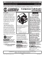 Preview for 25 page of Campbell Hausfeld HL540210 Operating Instructions And Parts List Manual