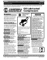 Preview for 1 page of Campbell Hausfeld HL5500 Series Operating Instructions Manual