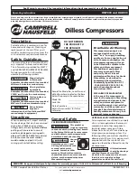 Предварительный просмотр 1 страницы Campbell Hausfeld HM7000 Operating Instructions Manual