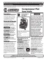 Preview for 9 page of Campbell Hausfeld HM7500 Operating Instructions Manual