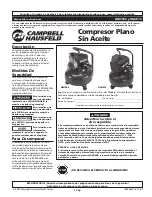 Предварительный просмотр 17 страницы Campbell Hausfeld HM7510 Operating Instructions Manual