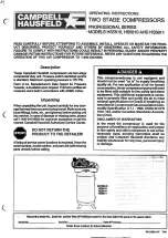 Campbell Hausfeld HS5610 Operating Instructions Manual предпросмотр