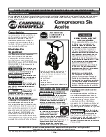 Предварительный просмотр 17 страницы Campbell Hausfeld HU3501 Operating Instructions Manual