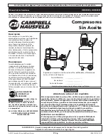 Preview for 21 page of Campbell Hausfeld HU500000 Operating Instructions Manual