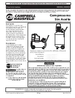 Предварительный просмотр 21 страницы Campbell Hausfeld HU500000 Operating Instructions Manual