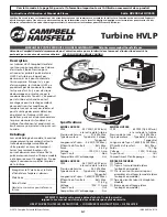 Предварительный просмотр 5 страницы Campbell Hausfeld HV2000 Series Operating Instructions And Parts Manual