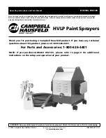 Preview for 1 page of Campbell Hausfeld HV2100 Operating Instructions And Parts Manual