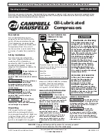 Предварительный просмотр 1 страницы Campbell Hausfeld HX5100 Operating Instructions Manual