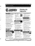 Preview for 9 page of Campbell Hausfeld Impact Wrenches Operating Instructions Manual
