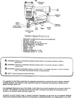 Предварительный просмотр 2 страницы Campbell Hausfeld IN180300AV Specifications And Parts List