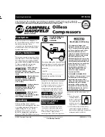 Preview for 1 page of Campbell Hausfeld IN203203AV 11/00 Operating Instructions Manual