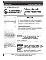 Preview for 13 page of Campbell Hausfeld IN228704AV Operating Instructions Manual