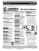 Preview for 1 page of Campbell Hausfeld IN239502AV Operating Instructions Manual