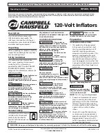 Предварительный просмотр 1 страницы Campbell Hausfeld IN239502AV Operating Instructions Manual