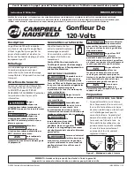 Preview for 4 page of Campbell Hausfeld IN239502AV Operating Instructions Manual