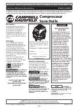 Preview for 9 page of Campbell Hausfeld IN614207AV Operating Instructions And Parts List Manual