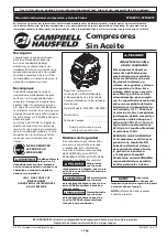 Preview for 17 page of Campbell Hausfeld IN614207AV Operating Instructions And Parts List Manual