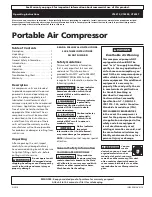 Preview for 1 page of Campbell Hausfeld IN625501AV Operating Instructions Manual