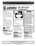 Предварительный просмотр 1 страницы Campbell Hausfeld IN630101AV Operating Instructions Manual