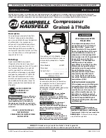 Предварительный просмотр 11 страницы Campbell Hausfeld IN630101AV Operating Instructions Manual